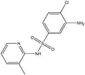 3-amino-4-chloro-N-(3-methylpyridin-2-yl)benzene-1-sulfonamide Struktur