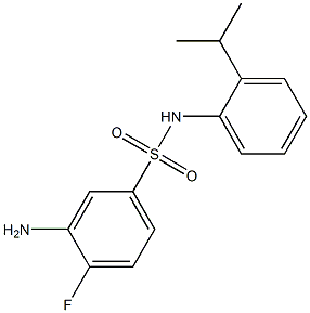 3-amino-4-fluoro-N-[2-(propan-2-yl)phenyl]benzene-1-sulfonamide Struktur