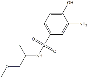 3-amino-4-hydroxy-N-(1-methoxypropan-2-yl)benzene-1-sulfonamide Struktur