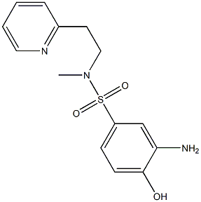 3-amino-4-hydroxy-N-methyl-N-[2-(pyridin-2-yl)ethyl]benzene-1-sulfonamide Struktur