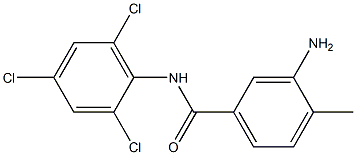 3-amino-4-methyl-N-(2,4,6-trichlorophenyl)benzamide Struktur