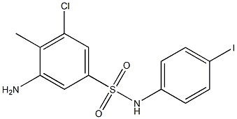 3-amino-5-chloro-N-(4-iodophenyl)-4-methylbenzene-1-sulfonamide Struktur