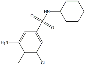 3-amino-5-chloro-N-cyclohexyl-4-methylbenzene-1-sulfonamide Struktur