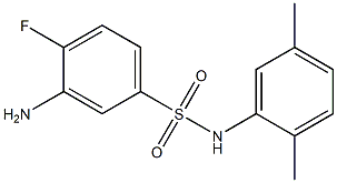 3-amino-N-(2,5-dimethylphenyl)-4-fluorobenzene-1-sulfonamide Struktur