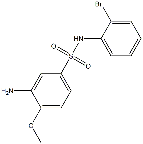 3-amino-N-(2-bromophenyl)-4-methoxybenzene-1-sulfonamide Struktur