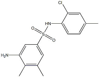 3-amino-N-(2-chloro-4-methylphenyl)-4,5-dimethylbenzene-1-sulfonamide Struktur