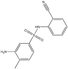 3-amino-N-(2-cyanophenyl)-4-methylbenzene-1-sulfonamide Struktur