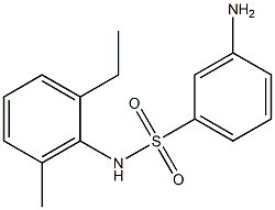 3-amino-N-(2-ethyl-6-methylphenyl)benzene-1-sulfonamide Struktur