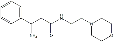 3-amino-N-(2-morpholin-4-ylethyl)-3-phenylpropanamide Struktur