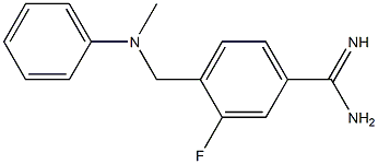 3-fluoro-4-{[methyl(phenyl)amino]methyl}benzenecarboximidamide Struktur