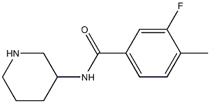 3-fluoro-4-methyl-N-(piperidin-3-yl)benzamide Struktur