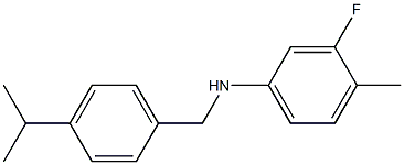 3-fluoro-4-methyl-N-{[4-(propan-2-yl)phenyl]methyl}aniline Struktur