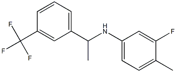 3-fluoro-4-methyl-N-{1-[3-(trifluoromethyl)phenyl]ethyl}aniline Struktur