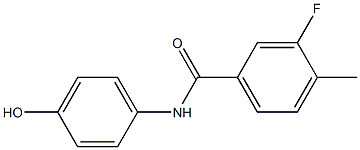 3-fluoro-N-(4-hydroxyphenyl)-4-methylbenzamide Struktur