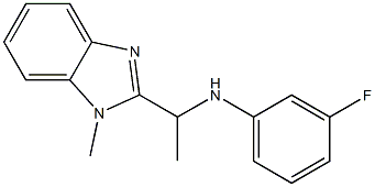 3-fluoro-N-[1-(1-methyl-1H-1,3-benzodiazol-2-yl)ethyl]aniline Struktur