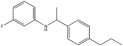 3-fluoro-N-[1-(4-propylphenyl)ethyl]aniline Struktur