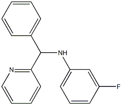 3-fluoro-N-[phenyl(pyridin-2-yl)methyl]aniline Struktur