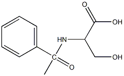 3-hydroxy-2-(1-phenylacetamido)propanoic acid Struktur