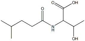 3-hydroxy-2-(4-methylpentanamido)butanoic acid Struktur