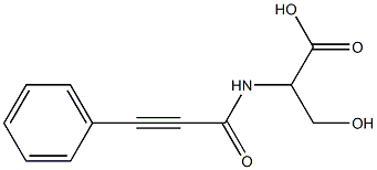 3-hydroxy-2-[(3-phenylprop-2-ynoyl)amino]propanoic acid Struktur