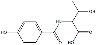 3-hydroxy-2-[(4-hydroxyphenyl)formamido]butanoic acid Struktur