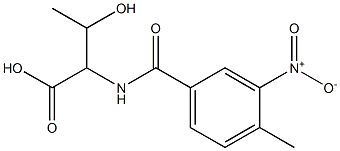 3-hydroxy-2-[(4-methyl-3-nitrophenyl)formamido]butanoic acid Struktur