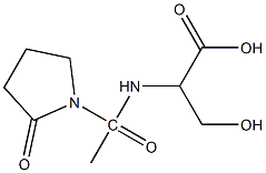 3-hydroxy-2-[1-(2-oxopyrrolidin-1-yl)acetamido]propanoic acid Struktur