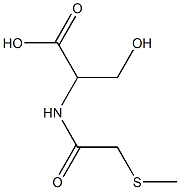 3-hydroxy-2-[2-(methylsulfanyl)acetamido]propanoic acid Struktur