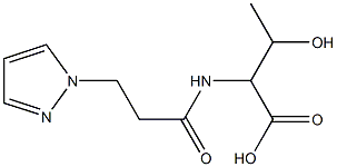 3-hydroxy-2-[3-(1H-pyrazol-1-yl)propanamido]butanoic acid Struktur