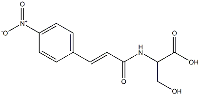 3-hydroxy-2-{[(2E)-3-(4-nitrophenyl)prop-2-enoyl]amino}propanoic acid Struktur