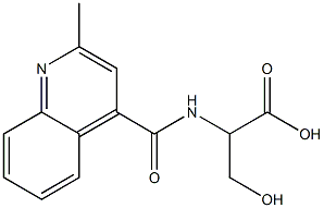 3-hydroxy-2-{[(2-methylquinolin-4-yl)carbonyl]amino}propanoic acid Struktur