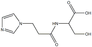 3-hydroxy-2-{[3-(1H-imidazol-1-yl)propanoyl]amino}propanoic acid Struktur