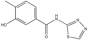 3-hydroxy-4-methyl-N-(1,3,4-thiadiazol-2-yl)benzamide Struktur