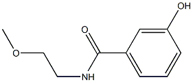 3-hydroxy-N-(2-methoxyethyl)benzamide Struktur