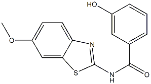 3-hydroxy-N-(6-methoxy-1,3-benzothiazol-2-yl)benzamide Struktur