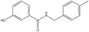 3-hydroxy-N-[(4-methylphenyl)methyl]benzamide Struktur