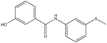 3-hydroxy-N-[3-(methylsulfanyl)phenyl]benzamide Struktur