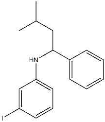 3-iodo-N-(3-methyl-1-phenylbutyl)aniline Struktur