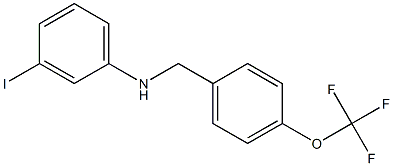 3-iodo-N-{[4-(trifluoromethoxy)phenyl]methyl}aniline Struktur