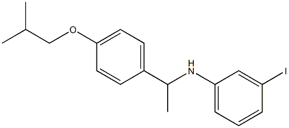 3-iodo-N-{1-[4-(2-methylpropoxy)phenyl]ethyl}aniline Struktur