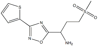 3-methanesulfonyl-1-[3-(thiophen-2-yl)-1,2,4-oxadiazol-5-yl]propan-1-amine Struktur