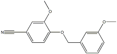 3-methoxy-4-[(3-methoxybenzyl)oxy]benzonitrile Struktur