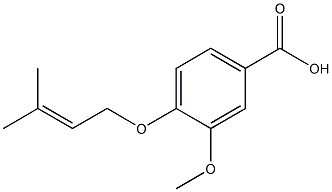 3-methoxy-4-[(3-methylbut-2-enyl)oxy]benzoic acid Struktur