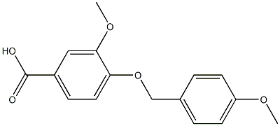 3-methoxy-4-[(4-methoxyphenyl)methoxy]benzoic acid Struktur