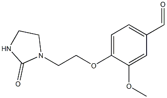 3-methoxy-4-[2-(2-oxoimidazolidin-1-yl)ethoxy]benzaldehyde Struktur