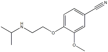 3-methoxy-4-[2-(propan-2-ylamino)ethoxy]benzonitrile Struktur