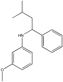 3-methoxy-N-(3-methyl-1-phenylbutyl)aniline Struktur