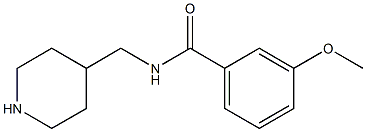 3-methoxy-N-(piperidin-4-ylmethyl)benzamide Struktur