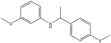 3-methoxy-N-{1-[4-(methylsulfanyl)phenyl]ethyl}aniline Struktur