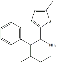 3-methyl-1-(5-methylthiophen-2-yl)-2-phenylpentan-1-amine Struktur